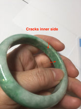 Load image into Gallery viewer, 56.5mm Certified Type A 100% Natural sunny green Jadeite Jade bangle AU7-4441