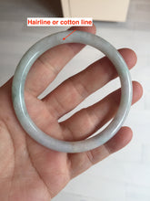 Load image into Gallery viewer, 58mm certified 100% natural type A light green/purple/white slim round cut jadeite jade bangle BN52-3126