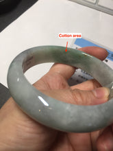 Load image into Gallery viewer, 60.2mm certified type A 100% Natural green/black/red chubby Jadeite Jade bangle B119-9123