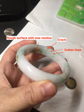 Load image into Gallery viewer, 52.2mm 100% natural certified sunny green/white(白底青) jadeite jade bangle BL34-5237