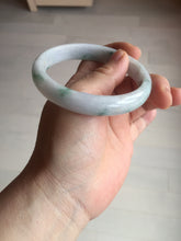 Load image into Gallery viewer, 58.7mm certified Type A 100% Natural purple white green with green floating flowers Jadeite Jade bangle BL126-1267