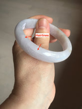 Load image into Gallery viewer, 56.5mm certified 100% natural type A purple/white/brown jadeite jade bangle E82-0824