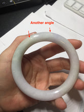Load image into Gallery viewer, 60.5mm certified 100% natural light green/white/purple chubby round cut jadeite jade bangle BS39-8572