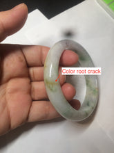 Load image into Gallery viewer, 58mm certified 100% natural light green/purple/yellow (Fu Lu Shou) jadeite jade bangle AZ135-1464