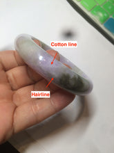 Load image into Gallery viewer, 54mm Certified 100% natural Type A green/brown/purple jadeite jade bangle AR84-5217