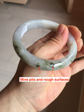 Load image into Gallery viewer, 57.5mm Certified Type A 100% Natural icy watery white purple black brown Jadeite Jade bangle H156-7041