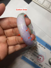 Load image into Gallery viewer, 50mm certified 100% natural Type A brown green/purple oval jadeite jade bangle PB161-1095