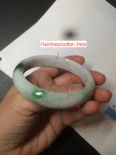 Load image into Gallery viewer, 60mm certified 100% natural type A green white  jadeite jade bangle AY75-1734