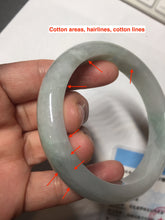 Load image into Gallery viewer, 58.5mm Certified Type A 100% Natural icy watery green/purple chubby Jadeite Jade bangle PB246-9529