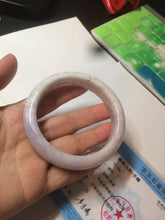 Load image into Gallery viewer, 59.8mm Certified Type A 100% Natural white/purple/pink jadeite Jade bangle BK2-8361