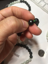 Load image into Gallery viewer, 7.6-8mm 100% natural white/black/blue/green/brown(Wuji, Mocui) jadeite jade beads bracelet BP148
