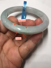 Load image into Gallery viewer, 56.5mm certified 100% natural type A white/light green white purple jadeite jade bangle AH107-0546