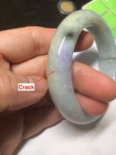 Load image into Gallery viewer, 54.8mm  certified type A 100% Natural green/yellow/purple(FU LU SHOU) jadeite jade bangle M82-2114
