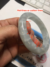 Load image into Gallery viewer, 55mm 100% natural type A icy watery light green yellow jadeite jade bangle Y155-5249