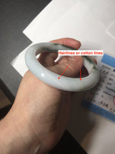 Load image into Gallery viewer, 56mm Certified Type A 100% Natural dark green/white//black Jadeite Jade bangle BK39-8357