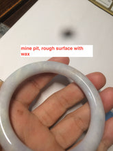 Load image into Gallery viewer, 54mm Certified type A 100% Natural white/light purple round cut Jadeite bangle AC77-0319