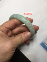Load image into Gallery viewer, 56.2mm certified Type A 100% Natural sunny green/ white Jadeite Jade bangle BS32-4439