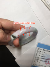 Load image into Gallery viewer, 59.5mm certified Type A 100% Natural light green sunny green red light purple Jadeite Jade bangle BF146-8461
