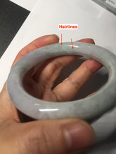 Load image into Gallery viewer, 58.4mm Certified Type A 100% Natural light green chubby round cut Jadeite Jade bangle BM36-0023