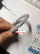 Load image into Gallery viewer, 54mm certified 100% natural Type A light yellow/white/purple/black(Wuji) round cut jadeite jade bangle BS9-9567