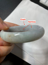 Load image into Gallery viewer, 49mm Certified Type A 100% Natural light green red oval Jadeite Jade bangle BM68