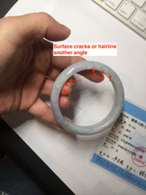 Load image into Gallery viewer, 57.5mm Certified Type A 100% Natural sunny green purple white jadeite Jade bangle BS99-2535