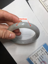 Load image into Gallery viewer, 60.4mm certified Type A 100% Natural icy watery light green/purple Jadeite Jade bangle BF145-9528