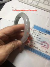 Load image into Gallery viewer, 60.1mm Certified Type A 100% Natural icy watery green/purple chubby Jadeite Jade bangle E145-9530