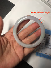 Load image into Gallery viewer, 54.7mm certified type A100% Natural green purple Jadeite Jade bangle BM35-0251