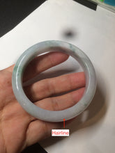 Load image into Gallery viewer, 56.2mm certified Type A 100% Natural green/purple/white Jadeite Jade bangle AY74-5914