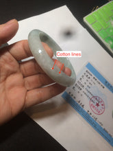 Load image into Gallery viewer, 57mm Certified 100% natural Type A light green/white  jadeite jade bangle BH48-6419