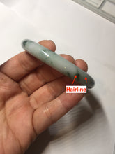 Load image into Gallery viewer, 54mm certified Type A 100% Natural light green with floating green flowers Jadeite Jade bangle AU14-3022