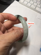 Load image into Gallery viewer, 57mm Certificated sunny green/dark green/white jadeite jade bangle BK119-8242