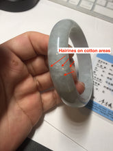 Load image into Gallery viewer, 56mm Certified Type A 100% Natural icy watery light green purple jadeite Jade bangle BK124-3398