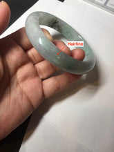 Load image into Gallery viewer, 61.5 mm certified type A 100% Natural oily light green/white/purple chubby Jadeite Jade bangle BM17-2786