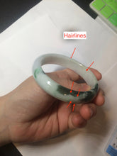 Load image into Gallery viewer, 60mm certified type A 100% Natural sunny green/dark green/white jadeite jade bangle BG25-1719