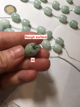 Load image into Gallery viewer, 13.5/12.5mm Type A 100% Natural light apple green/sunny green Jadeite Jade LuluTong (Every road is smooth) olive shape pendant group PA136