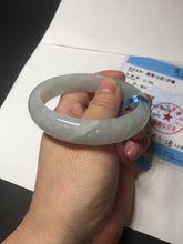 Load image into Gallery viewer, 56mm certified 100% natural icy watery sunny green purple jadeite jade bangle BN57-06970