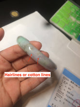 Load image into Gallery viewer, 56.5mm certified 100% natural type A sunny green/purple jadeite jade bangle BK66-4031