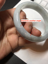 Load image into Gallery viewer, 57mm Certified type A 100% Natural light green white Jadeite bangle AX141-0794