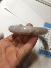 Load image into Gallery viewer, 56.5mm certified 100% natural Type A light green purple red(FU LU SHOU) jadeite jade bangle PC136-9157