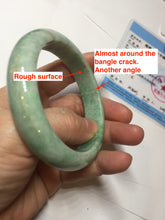 Load image into Gallery viewer, 56.2mm certified Type A 100% Natural sunny green/white/red Jadeite Jade bangle BS35-4433