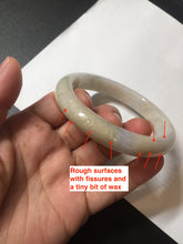 Load image into Gallery viewer, 57.5mm Certified Type A 100% Natural white/yellow/brown (golden sand) Jadeite Jade bangle BM52-7050