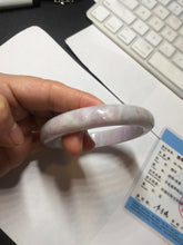 Load image into Gallery viewer, 59.5mm certified Type A 100% Natural light green sunny green light purple Jadeite Jade bangle BF147-8465