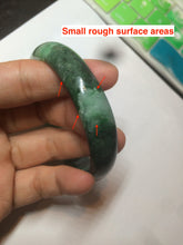 Load image into Gallery viewer, 56.6mm Certified Type A 100% Natural dark green/sunny green Jadeite Jade bangle K104-2840