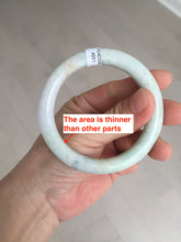 Load image into Gallery viewer, 54.5mm Certified Type A 100% Natural light green purple yellow round cut Jadeite Jade bangle GL48-8-4051