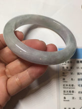 Load image into Gallery viewer, 60.5mm Certified Type A 100% Natural icy watery green/purple chubby Jadeite Jade bangle PB236-9536