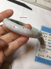 Load image into Gallery viewer, 60mm certificated Type A 100% Natural dark green/brown/purple/black Jadeite Jade bangle BG238-3280