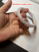 Load image into Gallery viewer, 54mm Certified type A 100% Natural sunny green purple round cut Jadeite bangle PC101-4952