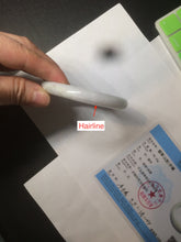 Load image into Gallery viewer, 55.5mm Certified 100% natural Type A sunny green/white jadeite jade bangle BH28-5421
